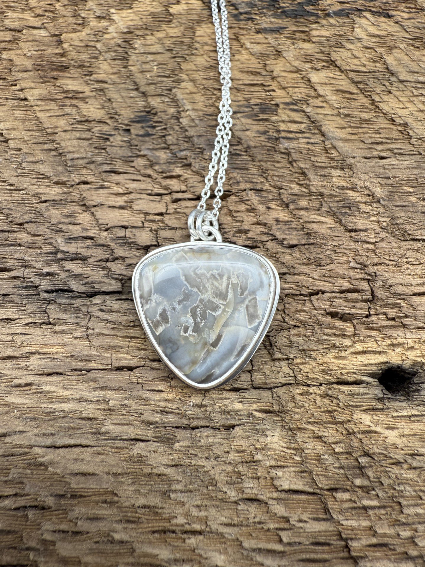 Agate Handmade Necklace, stone found in Pier Cove, Michigan