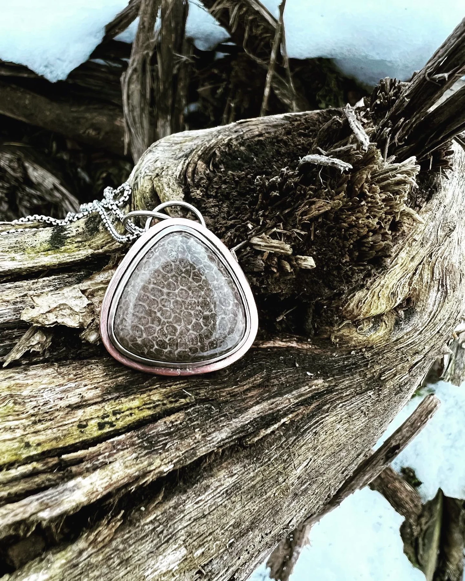 Charlevoix Stone Large Pendant Necklace