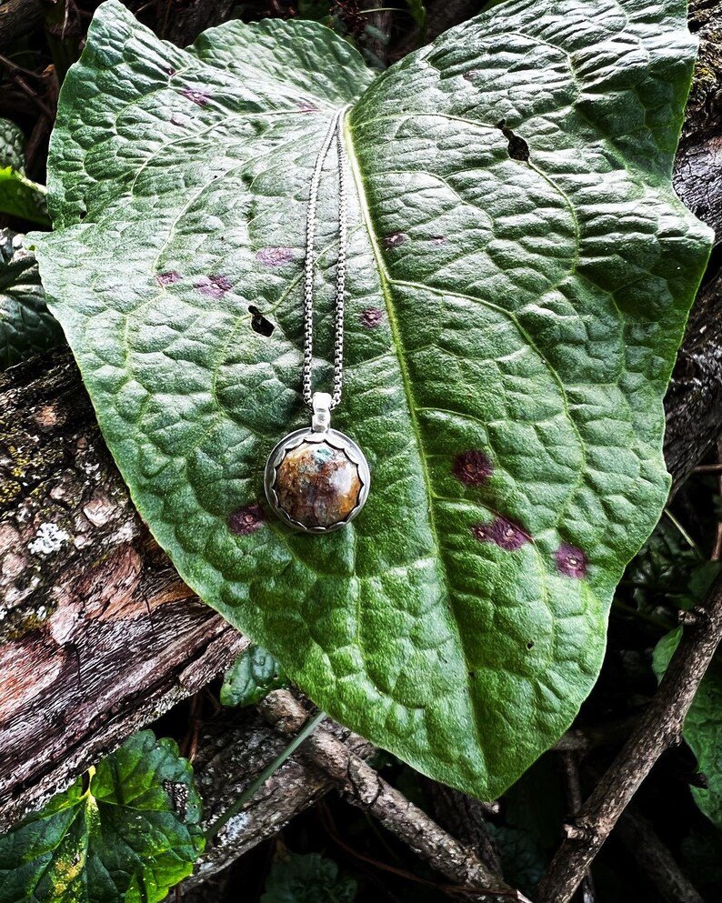 Chrysocolla Small Sterling Handmade Necklace