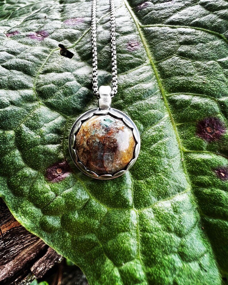 Chrysocolla Small Sterling Necklace