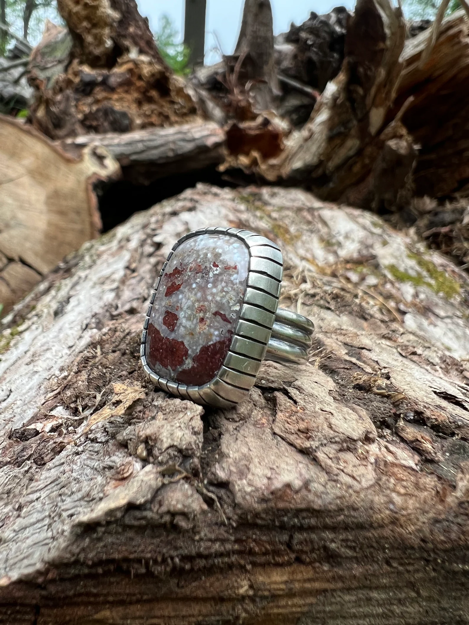 Chunky Agate Ring - Size 5.25
