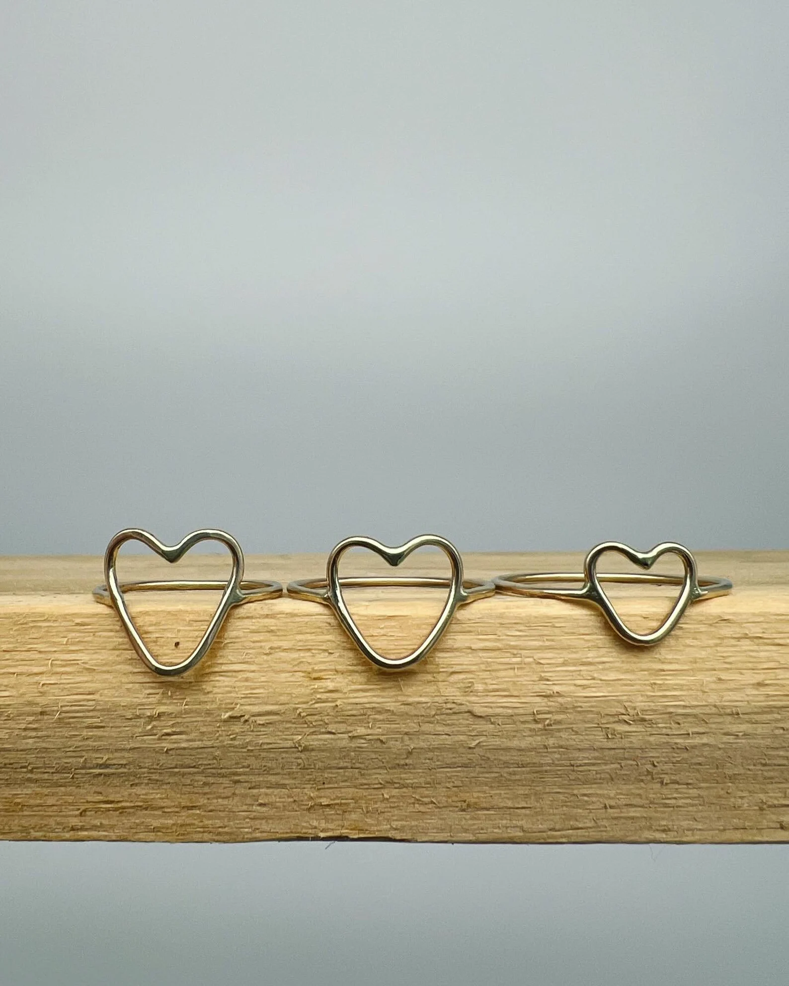 Gold Heart Love Handmade Ring