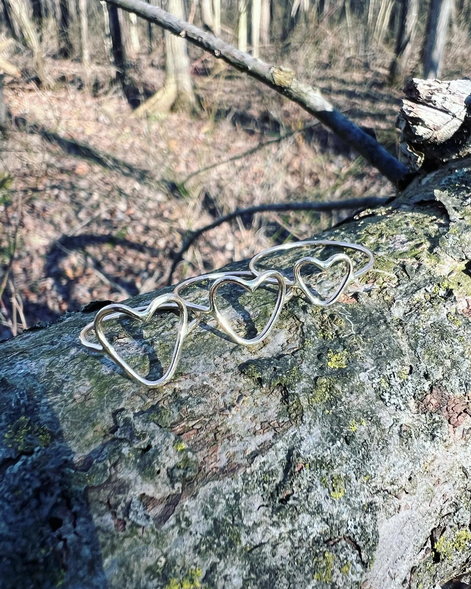 Gold Heart Love Handmade Ring