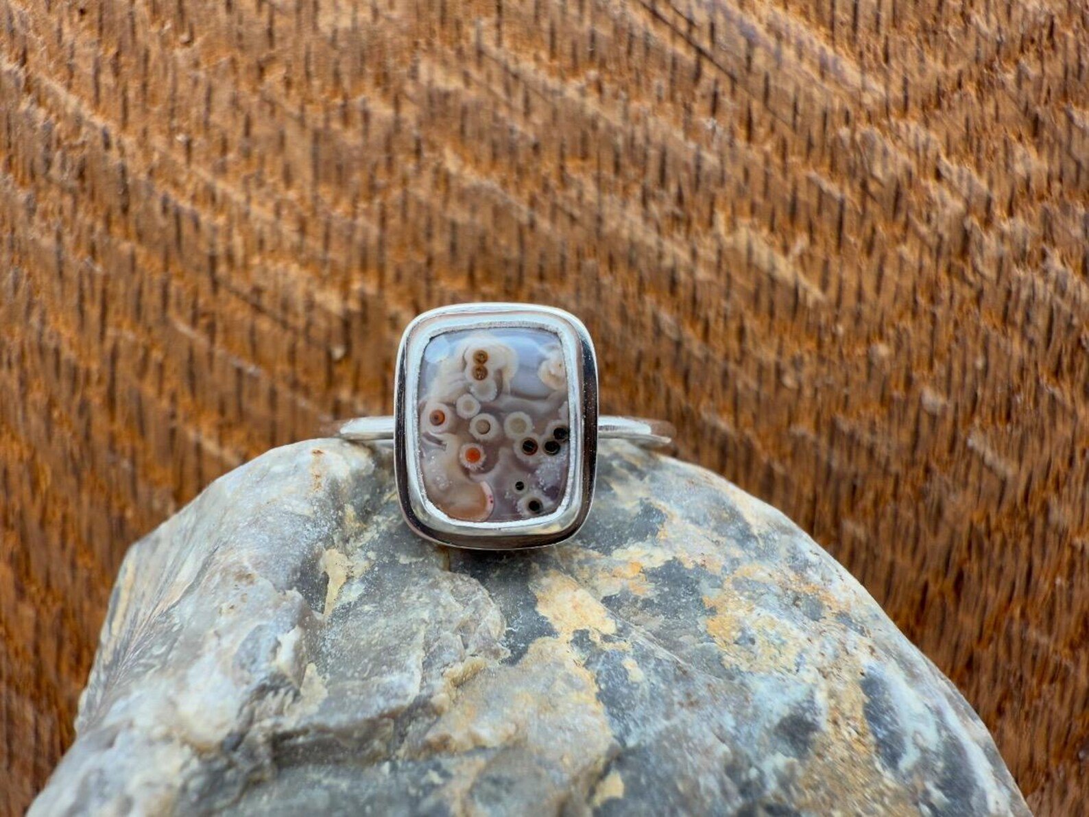 Lake Superior Agate Ring - Size 11