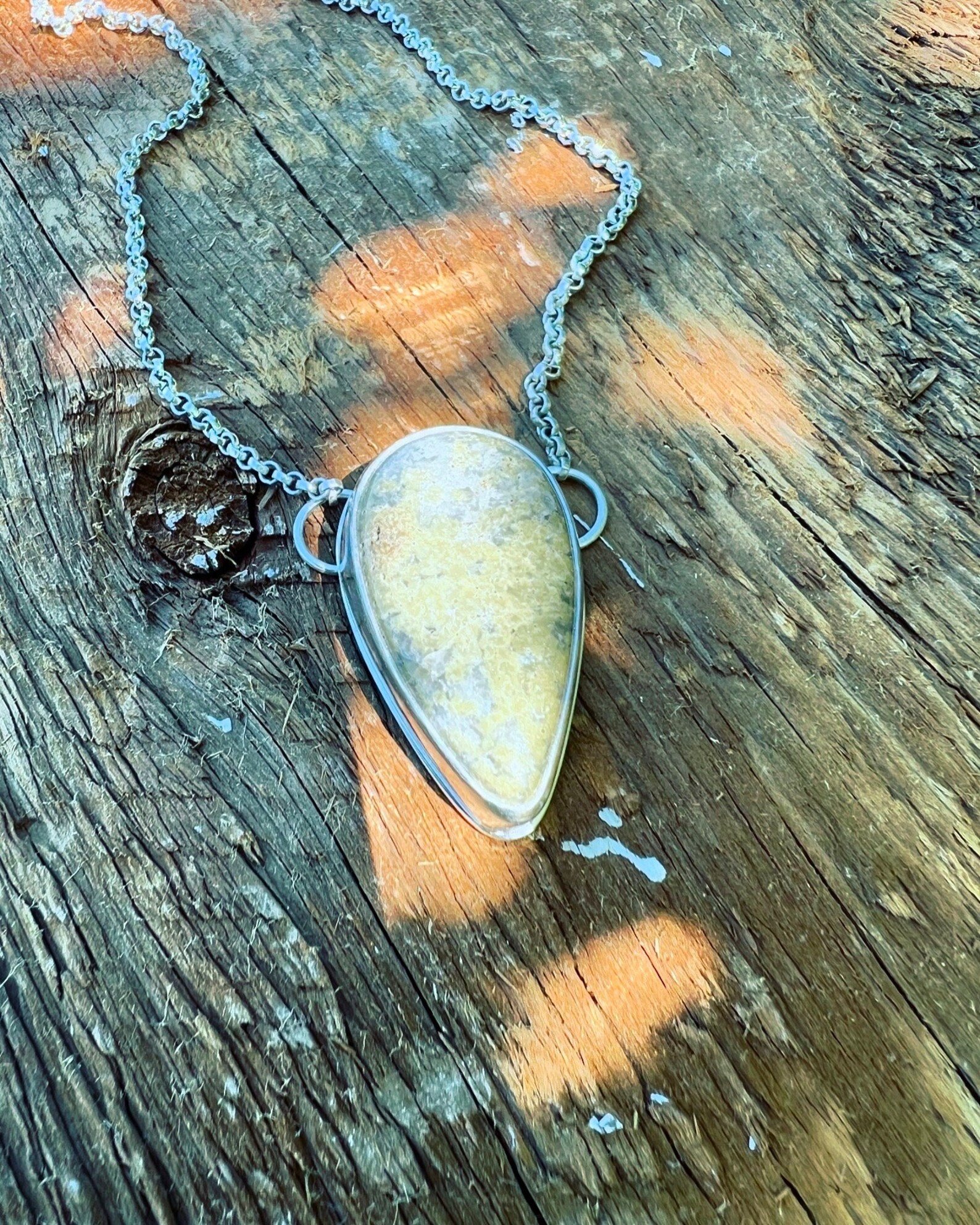 Leland Bluestone Teardrop Handmade Pendant
