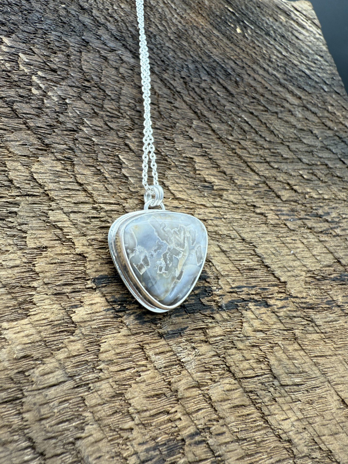 Agate Handmade Necklace, stone found in Pier Cove, Michigan