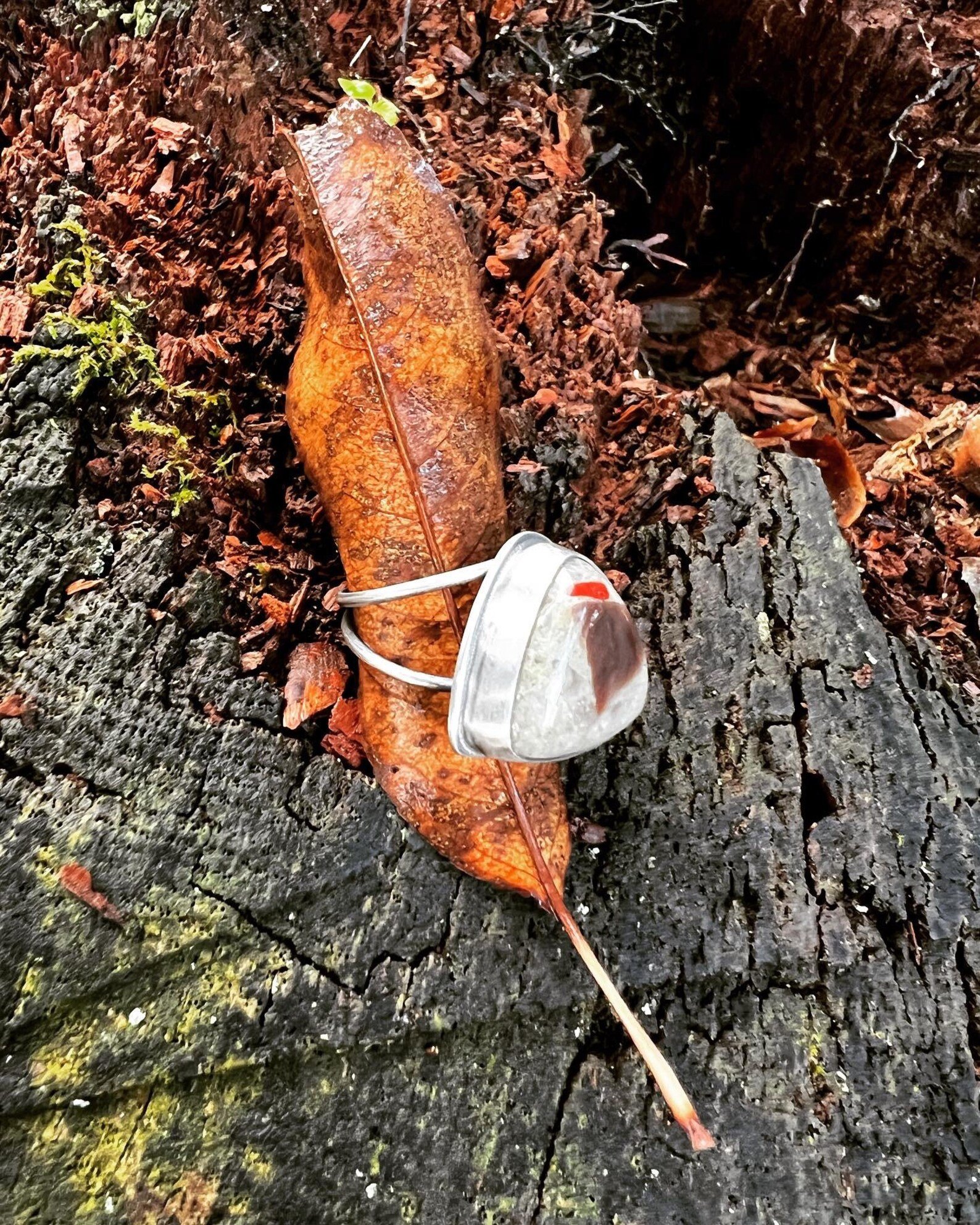 Puddingstone Jasper Chunky Handmade Ring – Size 7.25
