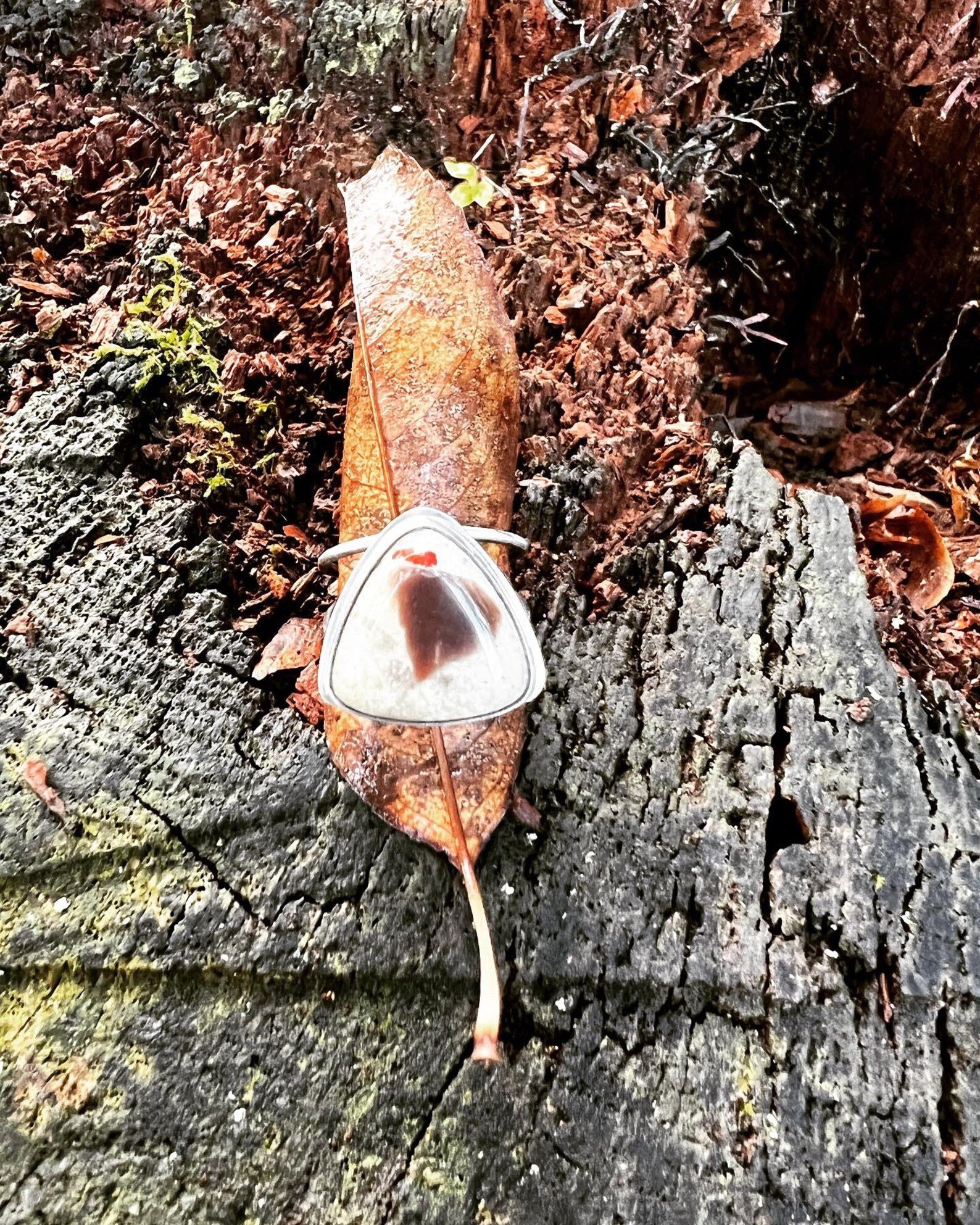 Puddingstone Jasper Chunky Handmade Ring – Size 7.25