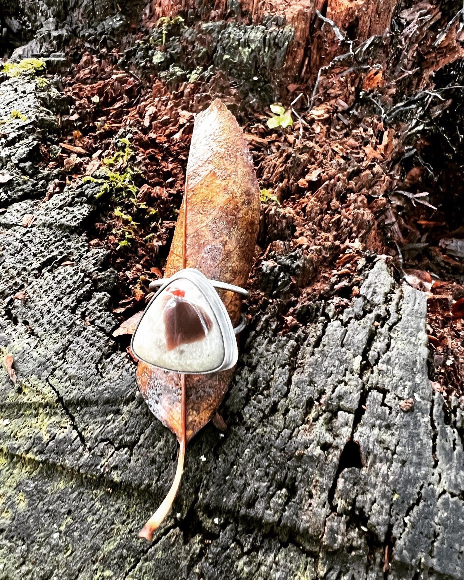 Puddingstone Jasper Chunky Handmade Ring – Size 7.25