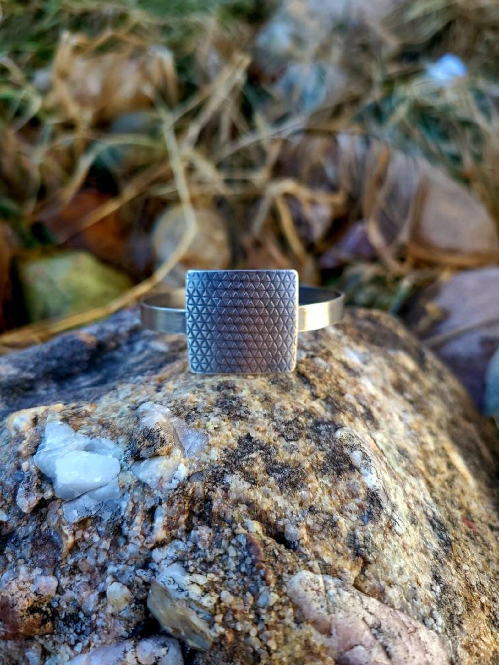 Sterling Silver Patterned Cuff Handmade Bracelet