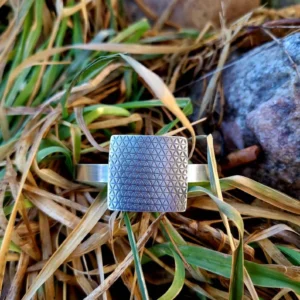 Sterling Silver Patterned Cuff Handmade Bracelet
