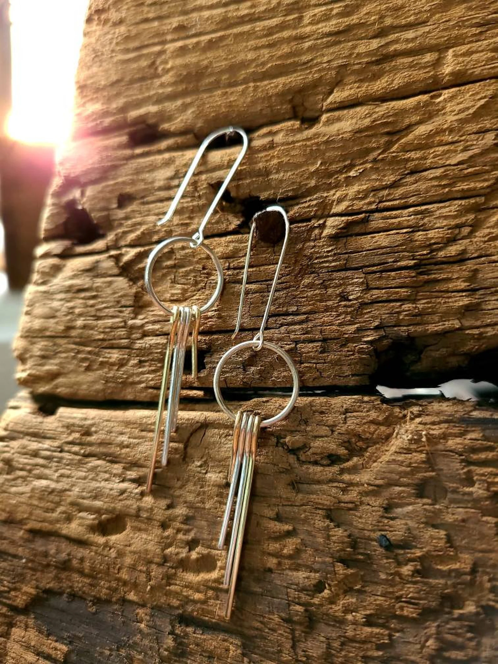 Tassel Dangly Hoop Handcrafted Earrings