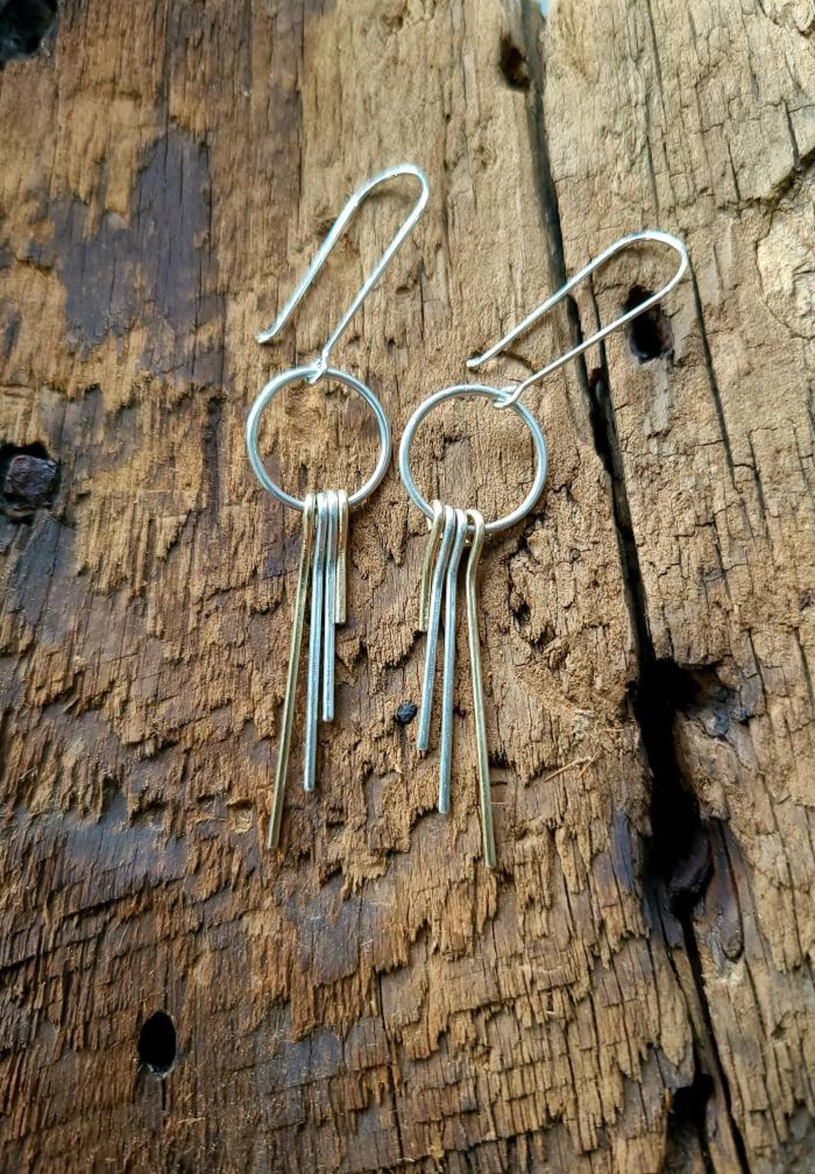 Tassel Dangly Hoop Handcrafted Earrings