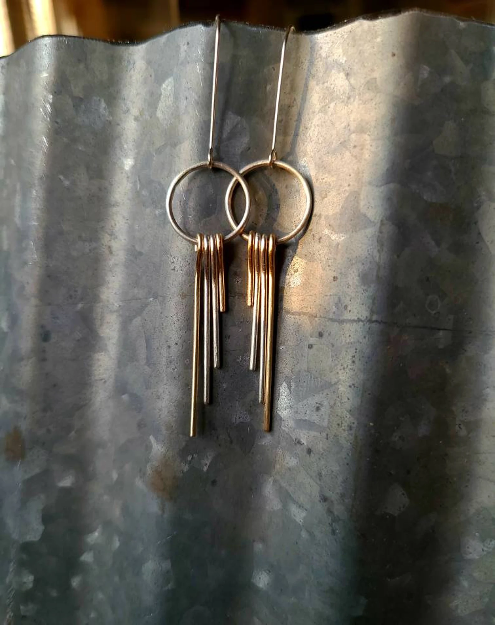 Tassel Dangly Hoop Handcrafted Earrings