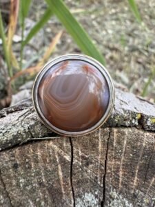 Agate Round Ring