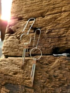 Tassel Dangly Hoop Handmade Earrings