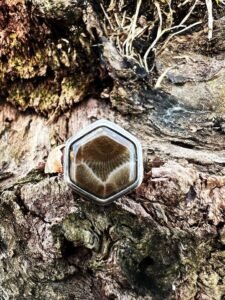 Hexagon Handmade Petosky Ring