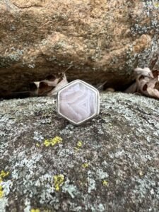Lake Superior Agate Hexagon Ring