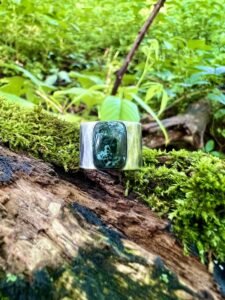 Greenstone Sterling Silver Ring