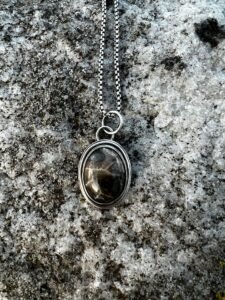 Petosky Stone Oval Pendant Necklace