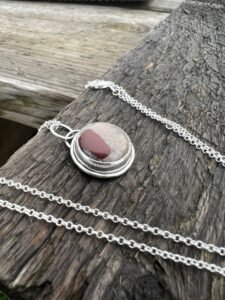 Puddingstone Circular Pendant Necklace