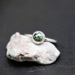 Michigan Isle Royale Greenstone Size 6 Sterling Silver Ring